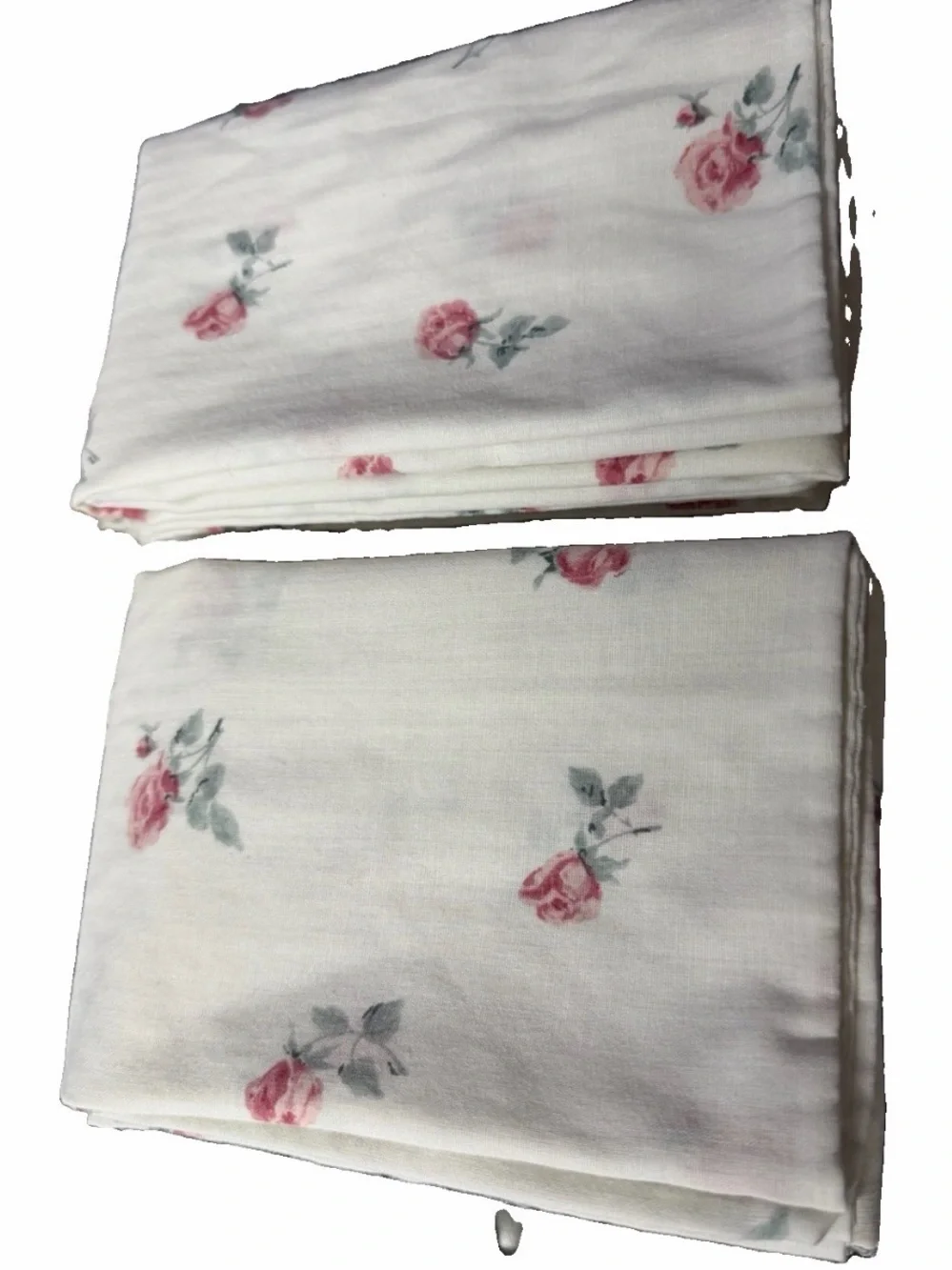 Cannon Floral Rose Pillow case set standard cotton polyester blend USA